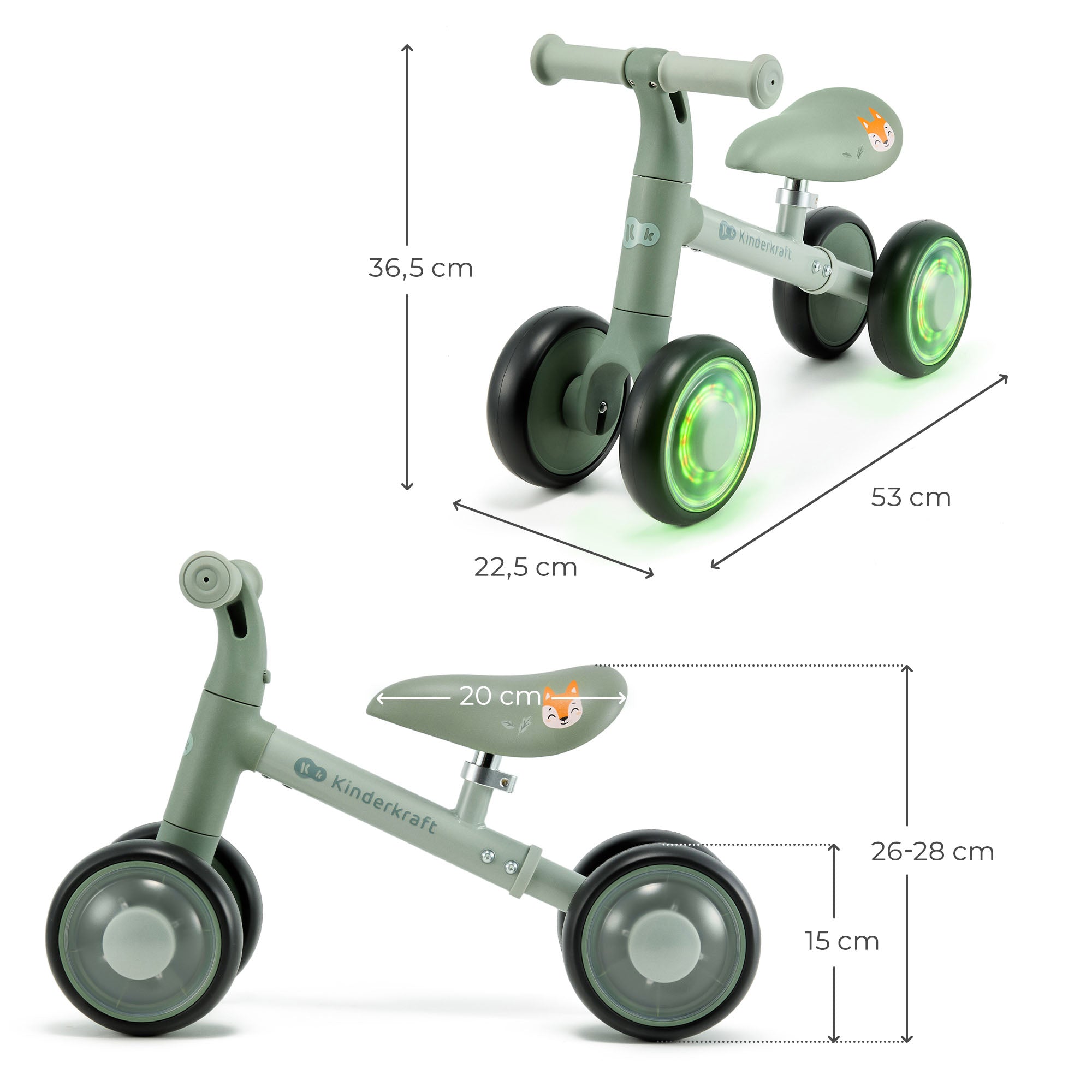 Kinderkraft CUTIE FLASH ride on GREEN
