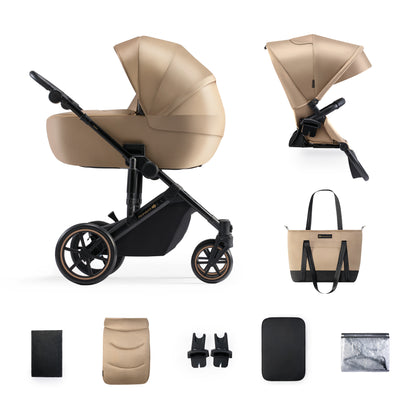 Kinderkraft Prime 2 бебешка количка 2в1 SANDROSE BEIGE