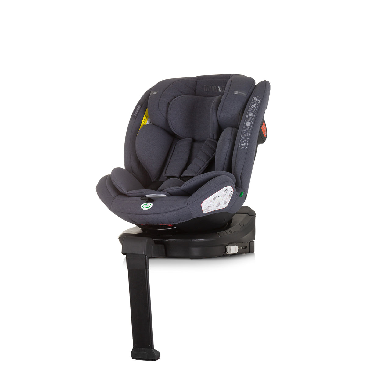 Chipolino Столче за кола 360 I-size 40-150 ТОРИНО гранит