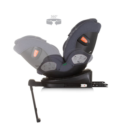 Chipolino Столче за кола 360 I-size 40-150 ТОРИНО гранит