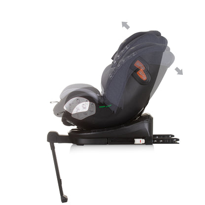 Chipolino Столче за кола 360 I-size 40-150 ТОРИНО сиво ми