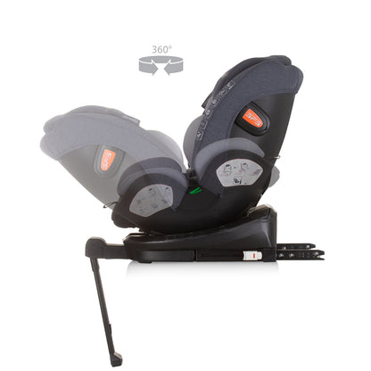 Chipolino Столче за кола 360 I-size 40-150 ТОРИНО сиво ми