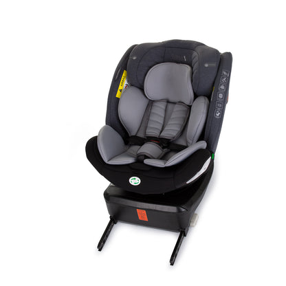 Chipolino Столче за кола 360 I-size 40-150 ТОРИНО сиво ми