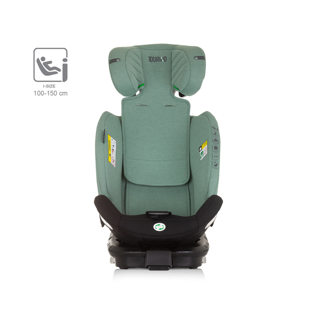 Chipolino Столче за кола 360 I-size 40-150 ТОРИНО зелено