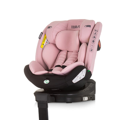 Chipolino Столче за кола 360 I-size 40-150 ТОРИНО фламинг