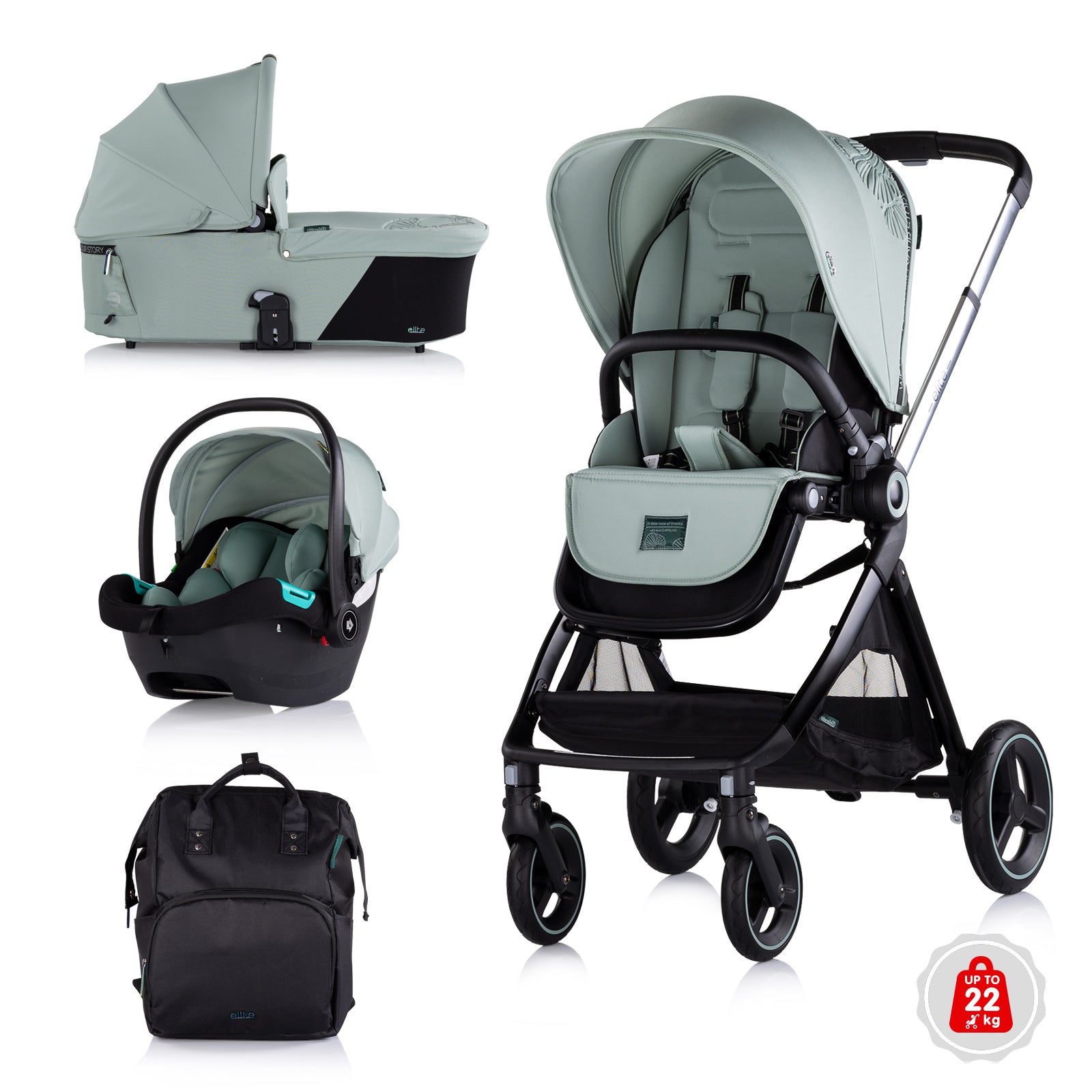 Chipolino Бебешка количка 3 в 1 Elite