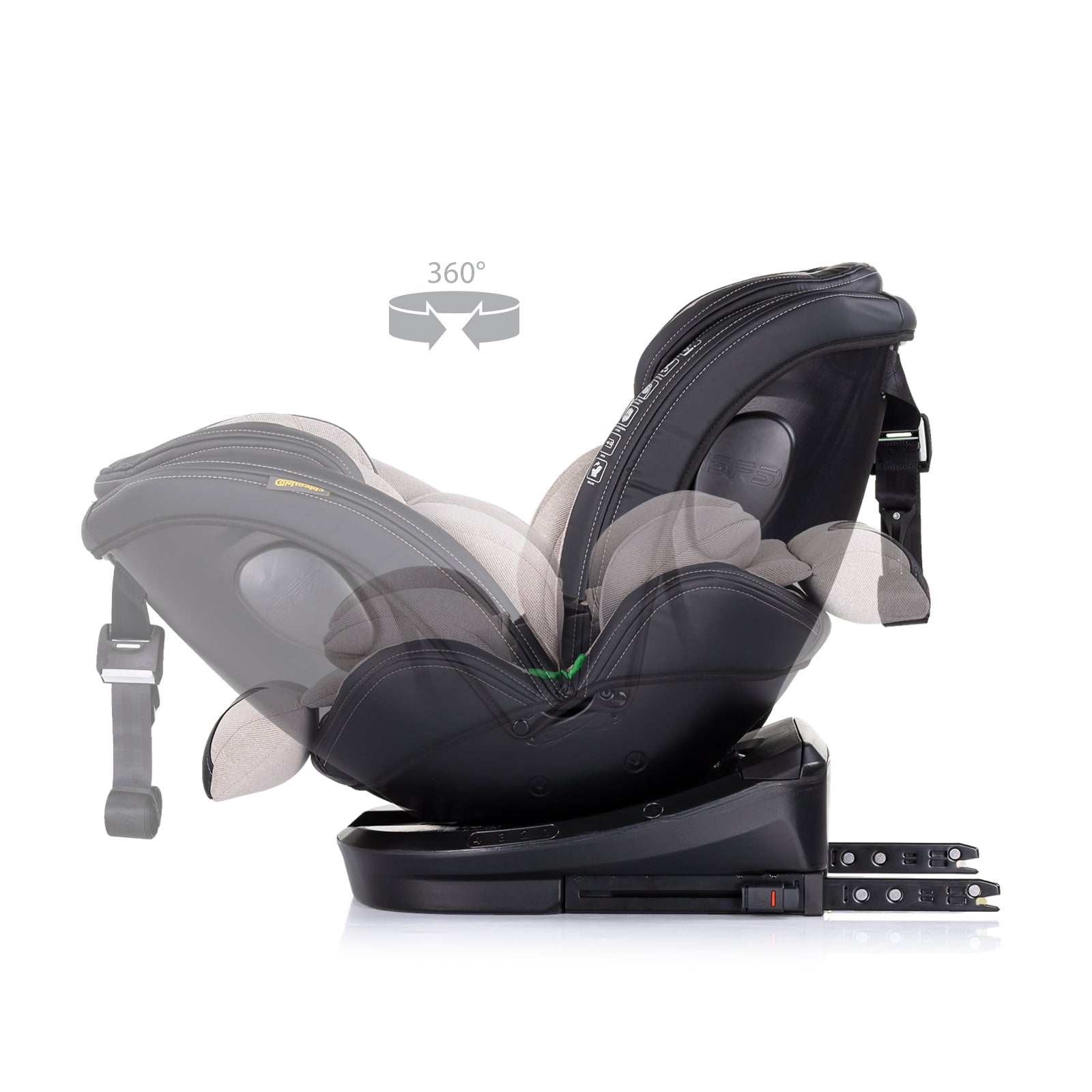 Chipolino Столче за кола360 I-size 40-150 HYPNOTIC тирами