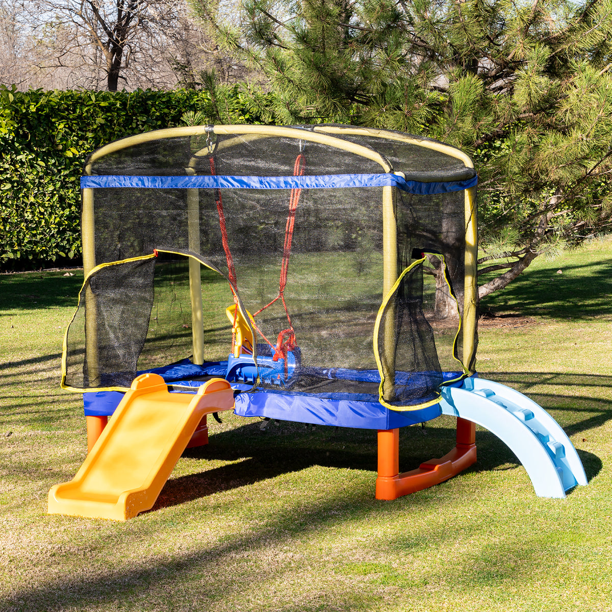 Chipolino Голям батут Playground 200 см.с пързалка син