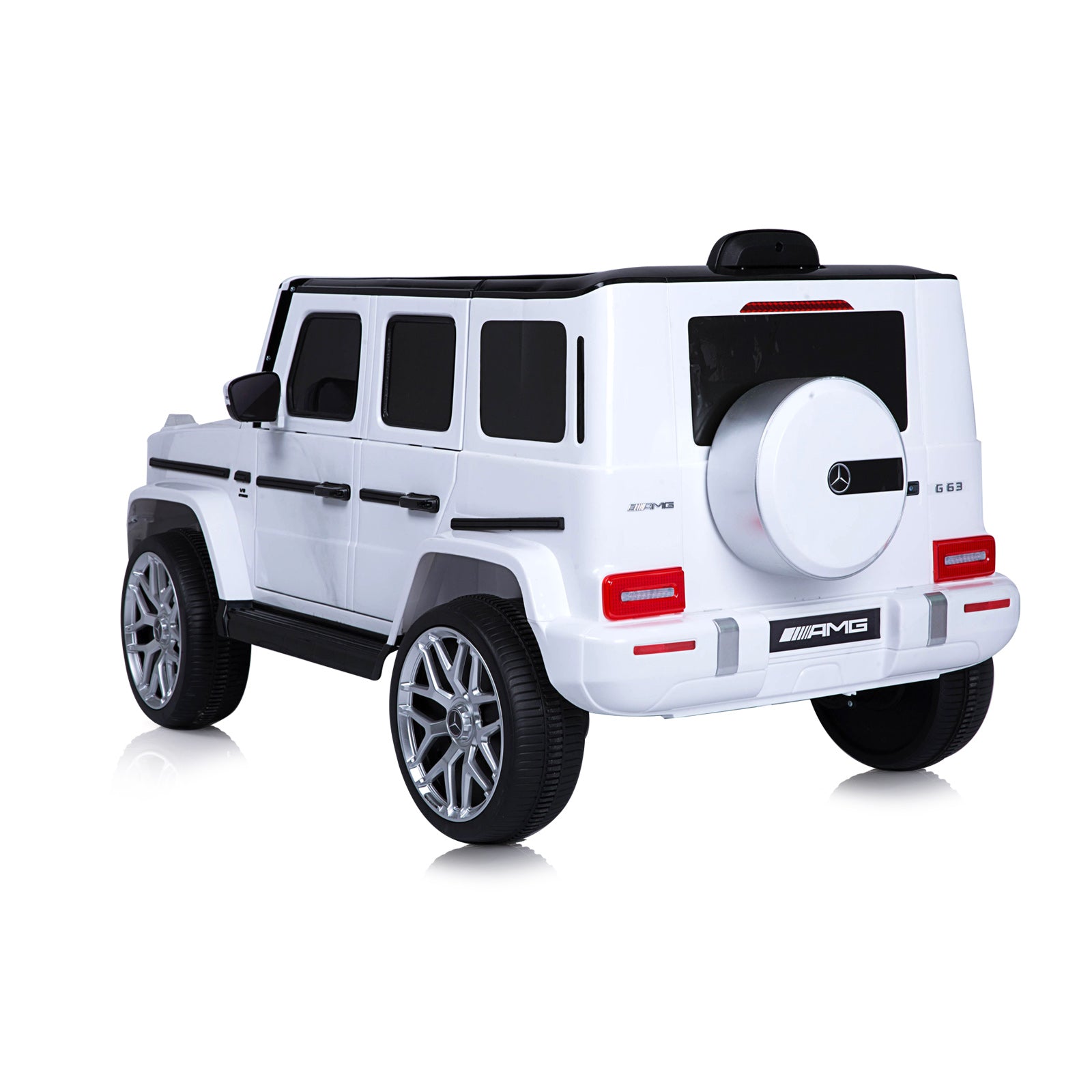 Chipolino Джип Mercedes AMG G63 бял, EVA гуми, кожена