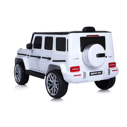 Chipolino Джип Mercedes AMG G63 бял, EVA гуми, кожена