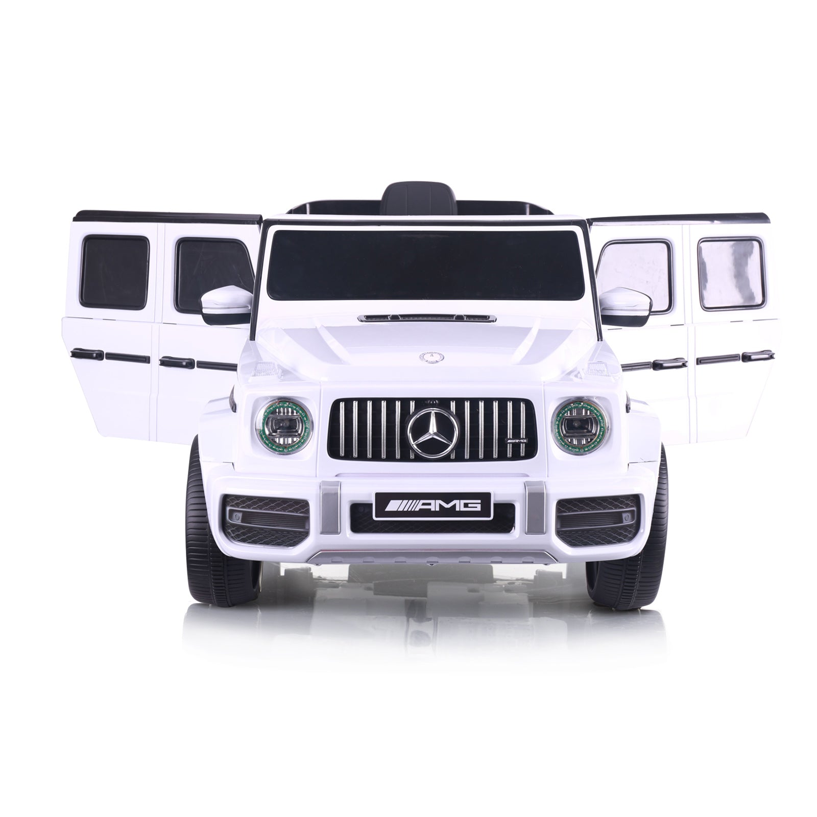 Chipolino Джип Mercedes AMG G63 бял, EVA гуми, кожена