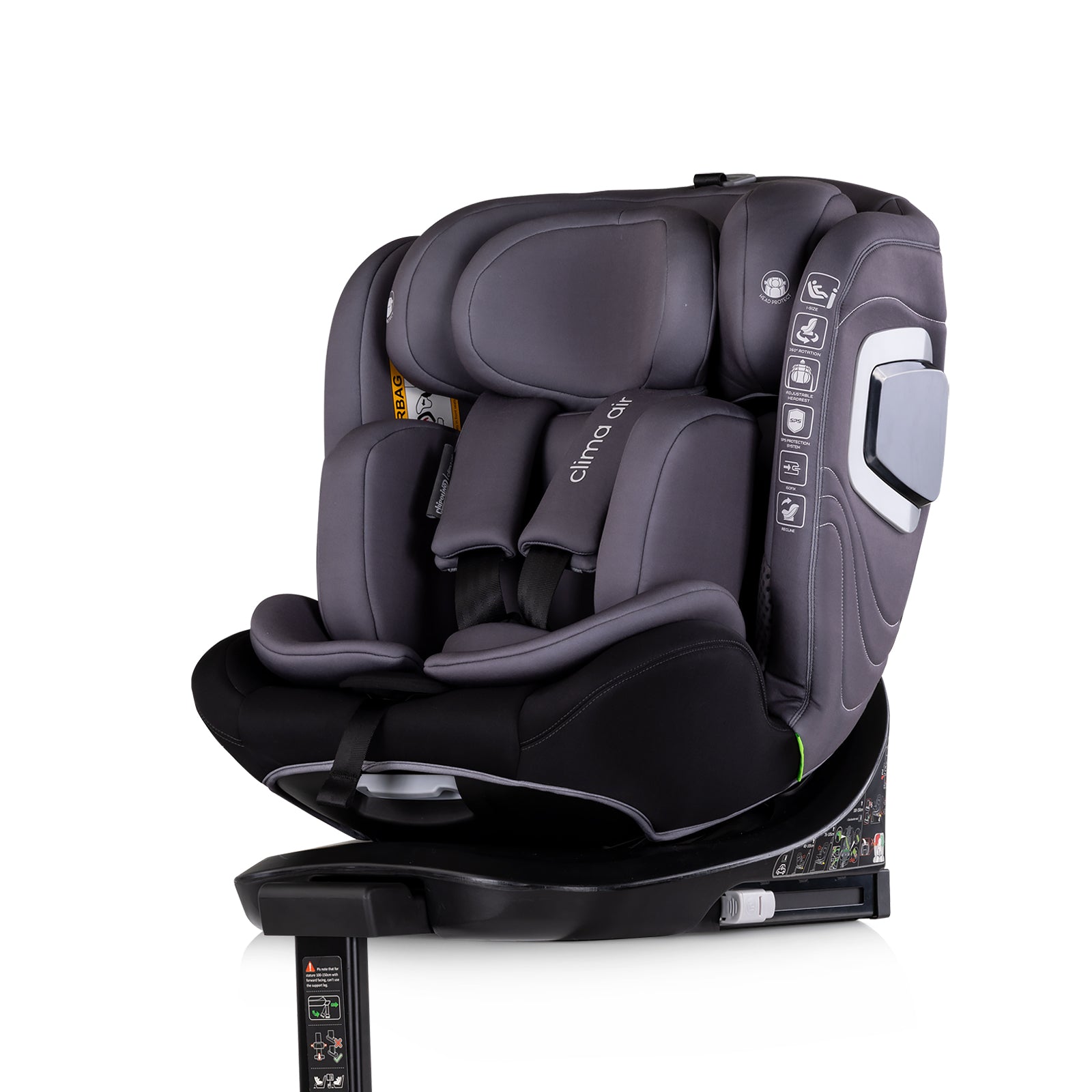 Chipolino Столче за кола360 I-size 40-150 CLIMA AIRантрац