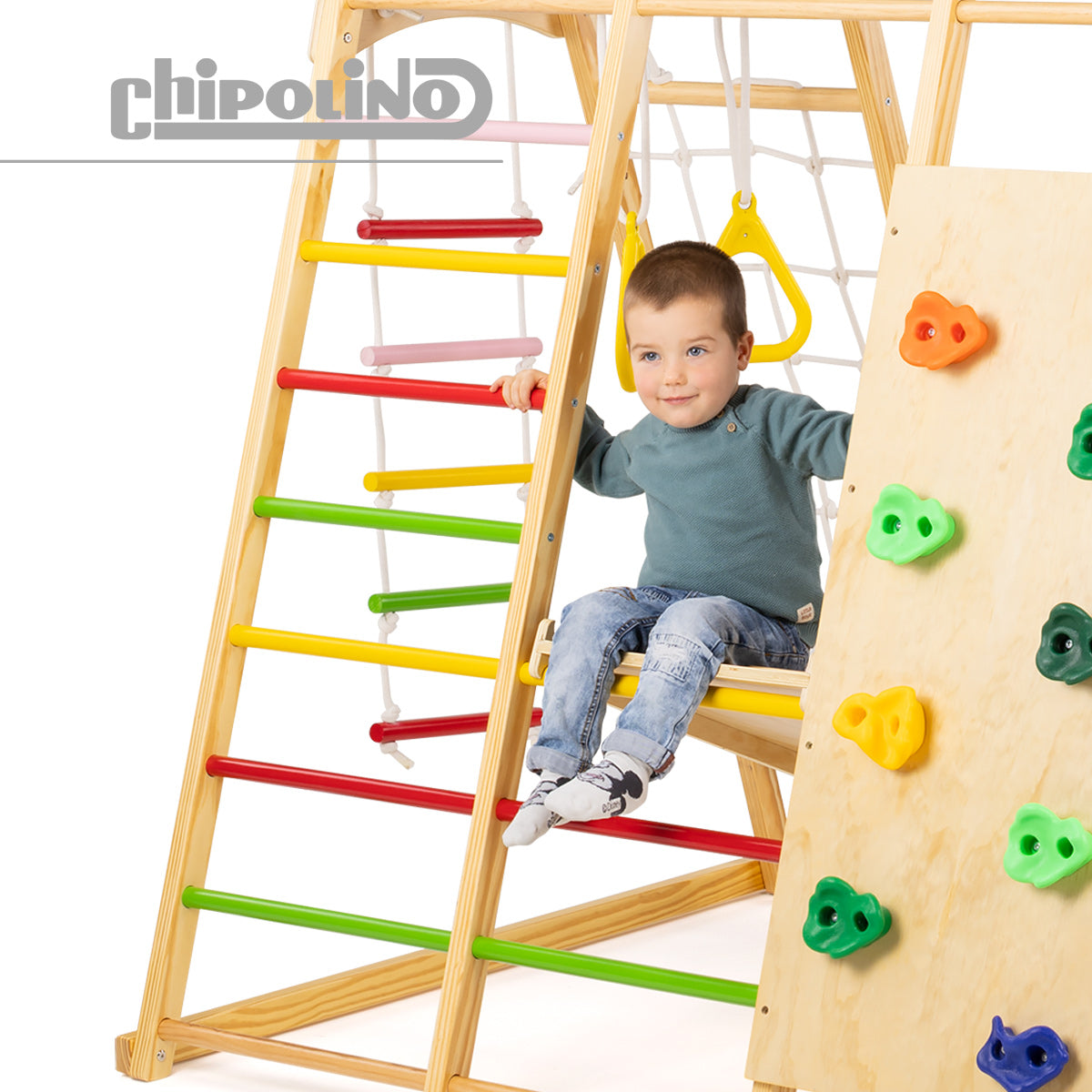 Chipolino Детска играчка за катерене с люлка и черна дъск