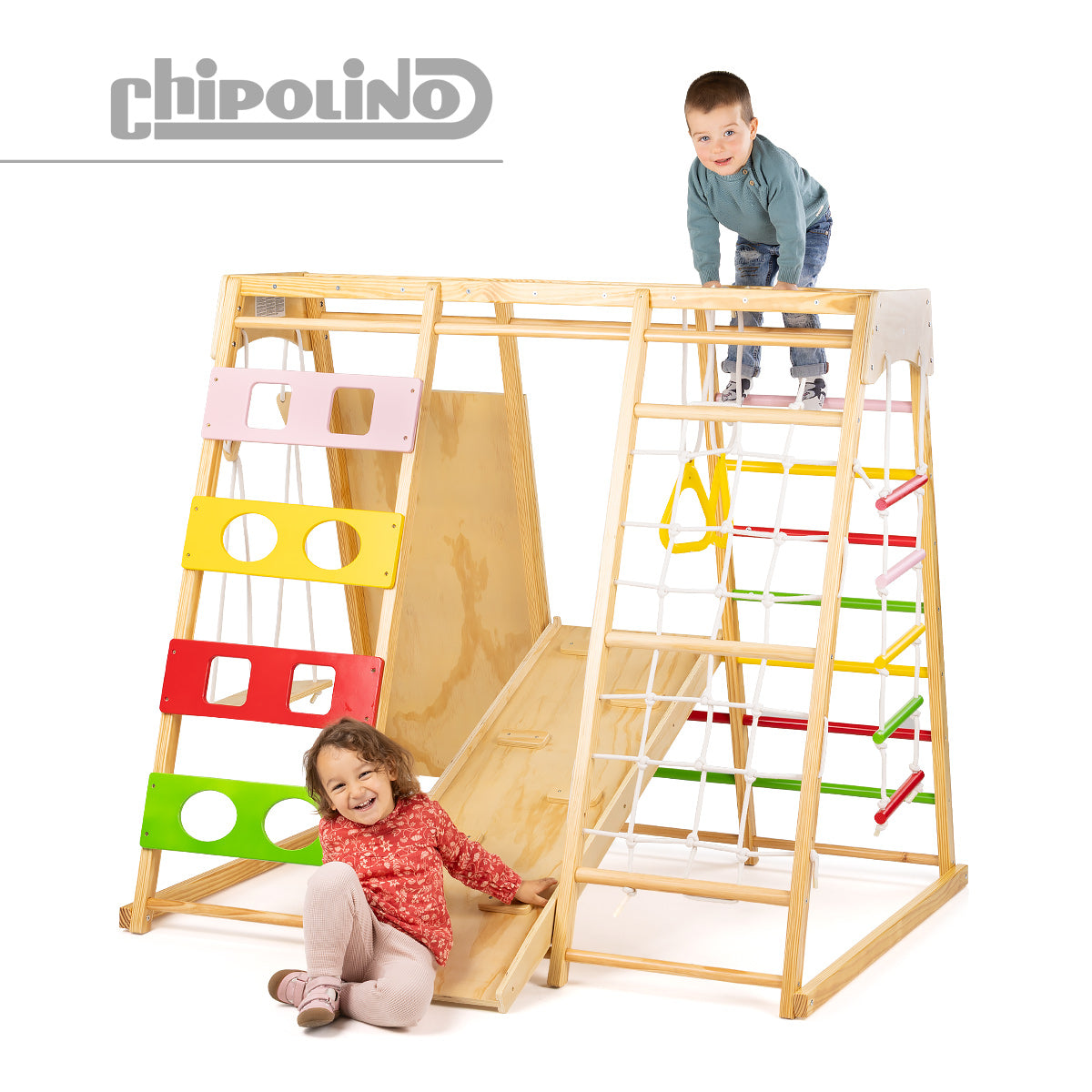 Chipolino Детска играчка за катерене с люлка и черна дъск