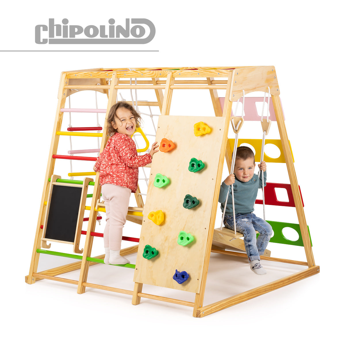 Chipolino Детска играчка за катерене с люлка и черна дъск