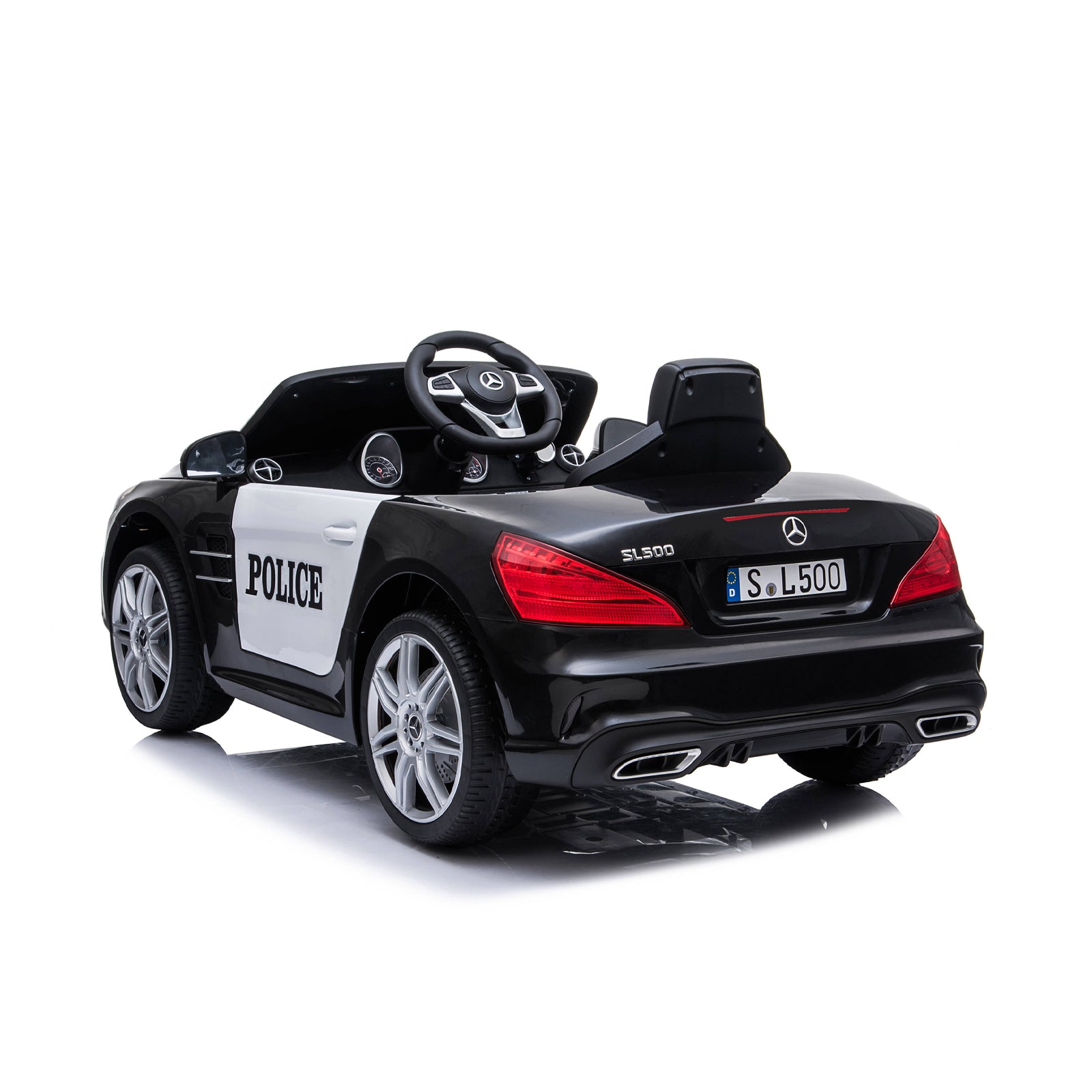 Chipolino Електрическа кола Police Mercedes SL500 черна