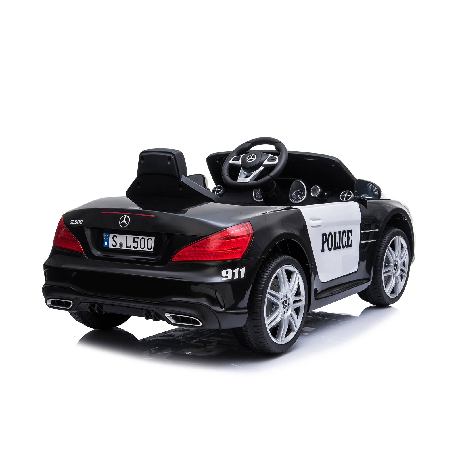 Chipolino Електрическа кола Police Mercedes SL500 черна