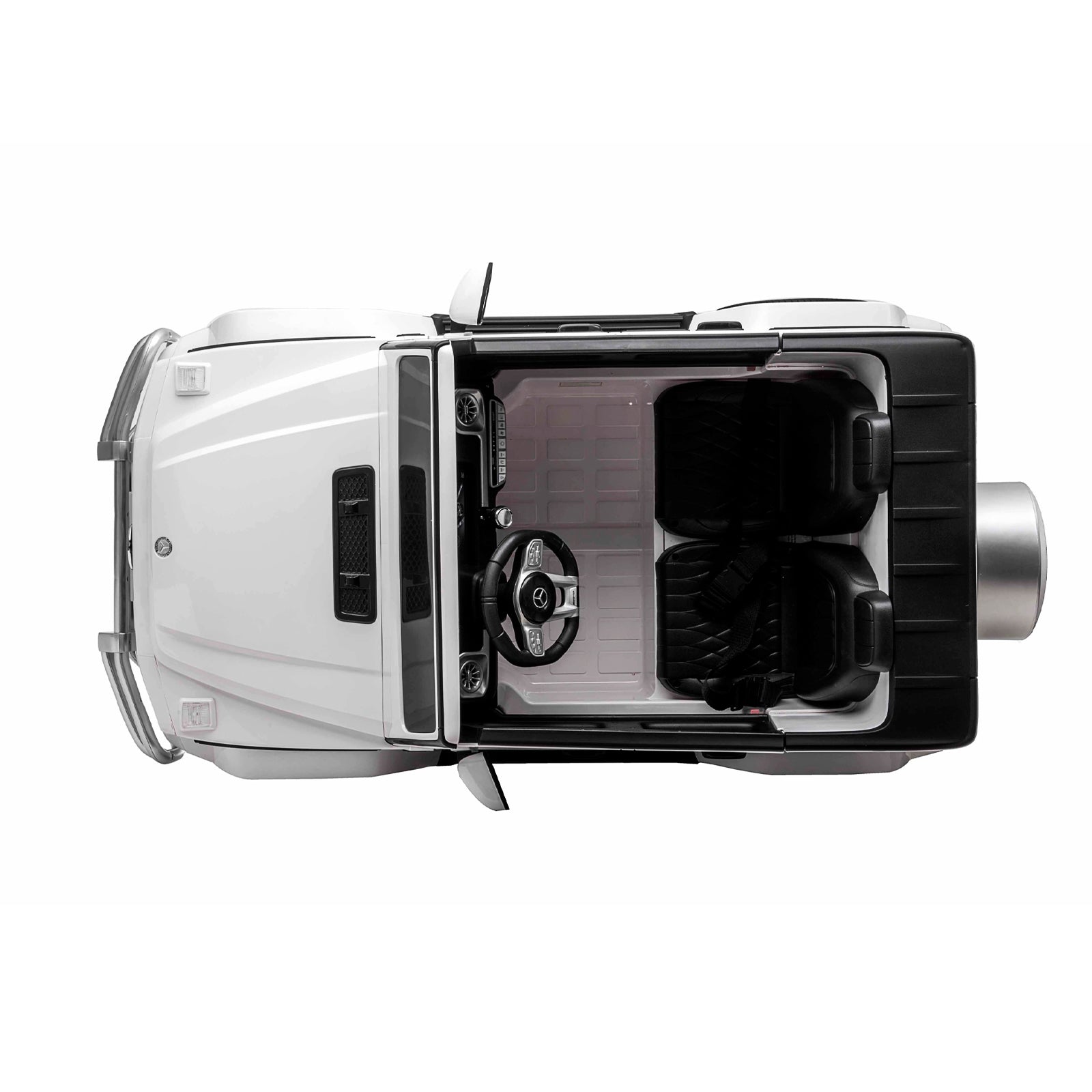 Chipolino Eл.джип MERCEDES G63 за две деца бял EVA