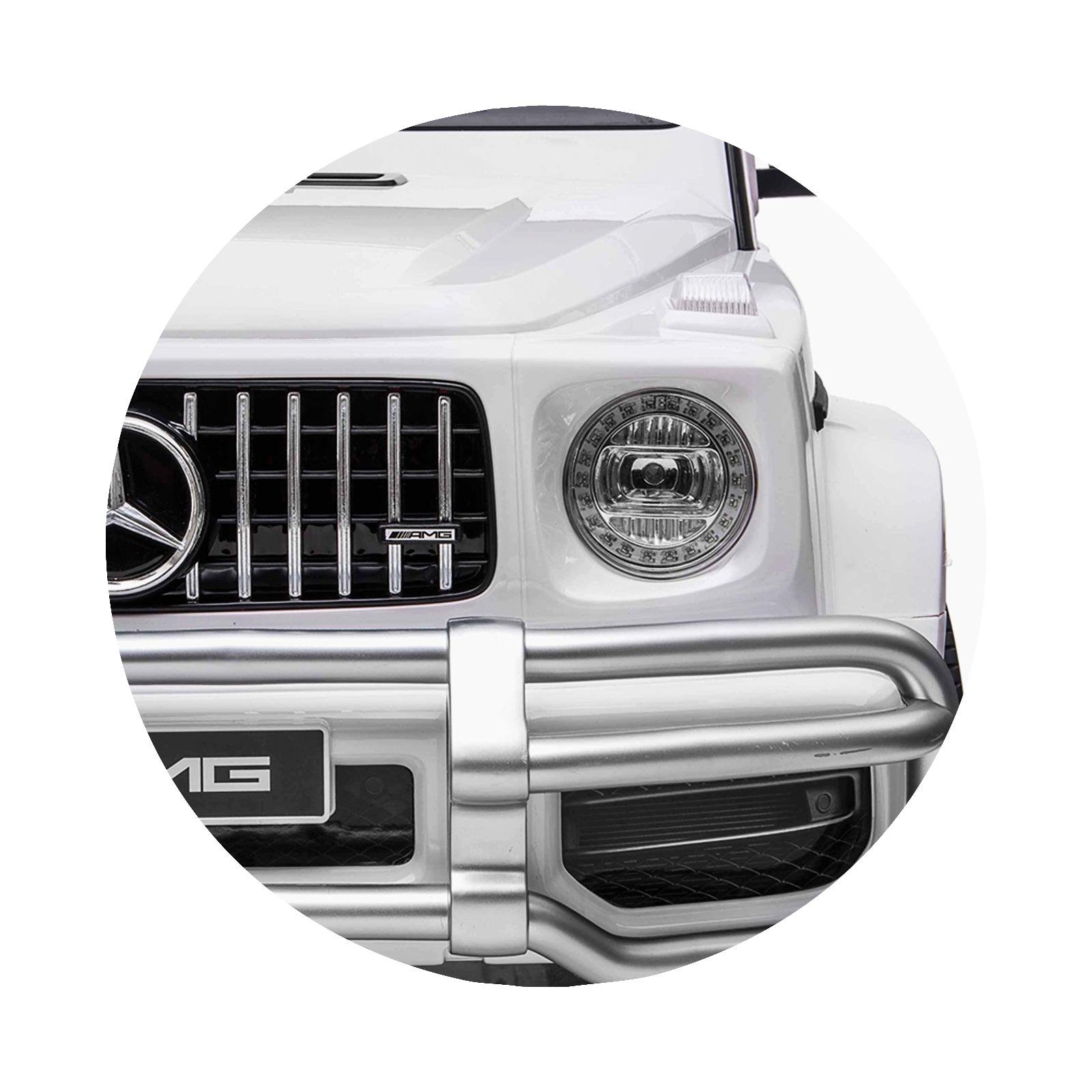 Chipolino Eл.джип MERCEDES G63 за две деца бял EVA
