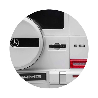 Chipolino Eл.джип MERCEDES G63 за две деца бял EVA