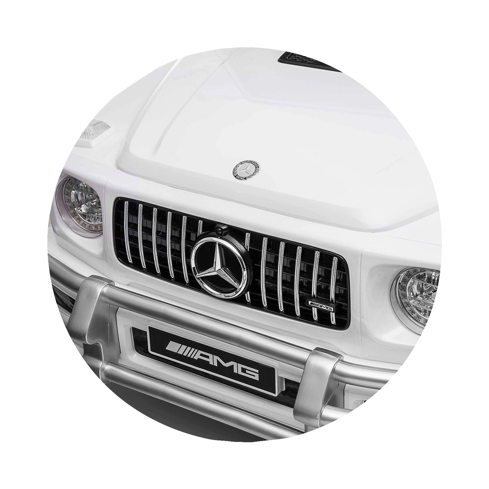 Chipolino Eл.джип MERCEDES G63 за две деца бял EVA