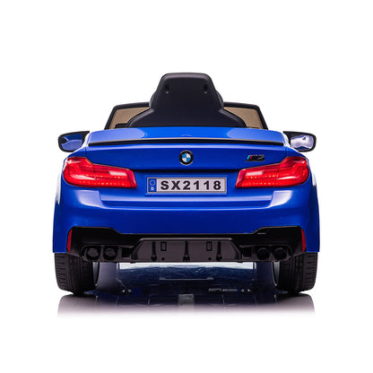 Chipolino Електрическа кола BMW M5 синя, EVA гуми, кожена