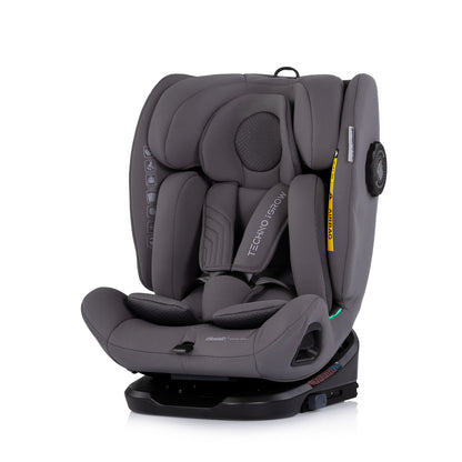 Chipolino Столче за кола360 I-size40-150 Techno iGROW сив