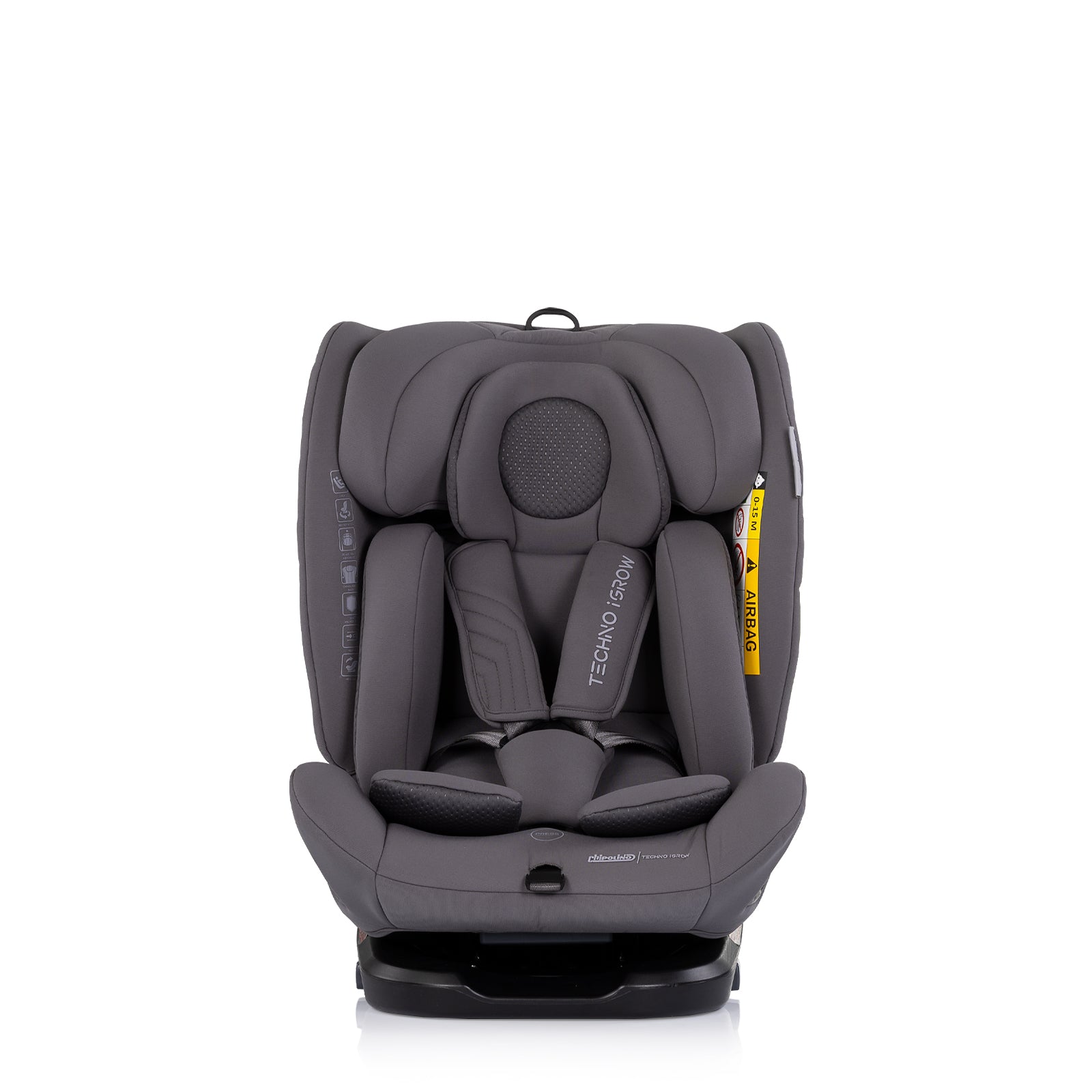 Chipolino Столче за кола360 I-size40-150 Techno iGROW сив