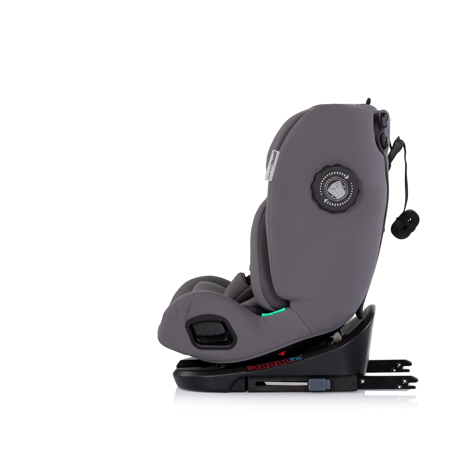 Chipolino Столче за кола360 I-size40-150 Techno iGROW сив
