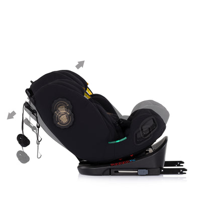 Chipolino Столче за кола360 I-size40-150 Techno iGROW чeр