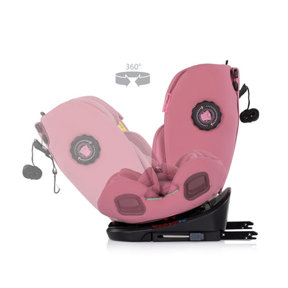 Chipolino Столче за кола360 I-size40-150 Techno iGROW роз