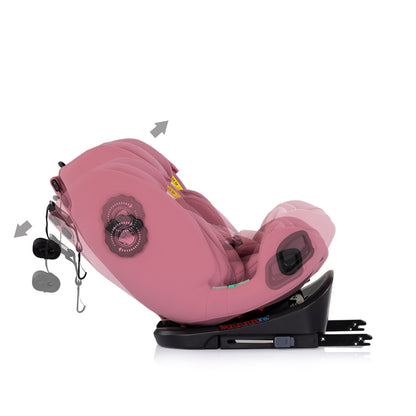 Chipolino Столче за кола360 I-size40-150 Techno iGROW роз