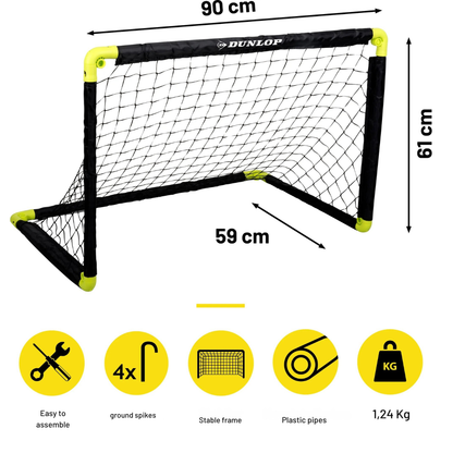 Dunlop сгъваема футболна врата 90x59x61 см