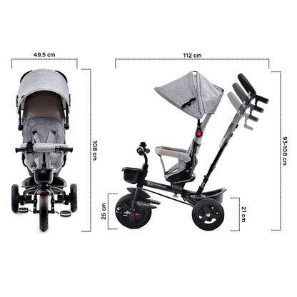 KinderKraft AVEO LIGHT GREY триколка KRAVEO00LGR0000