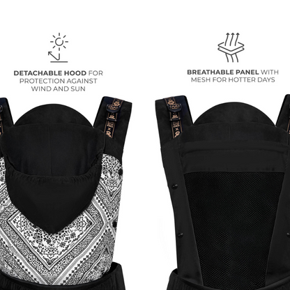 Kinderkraft HUGGY ергономична раница BIZUU lunar black