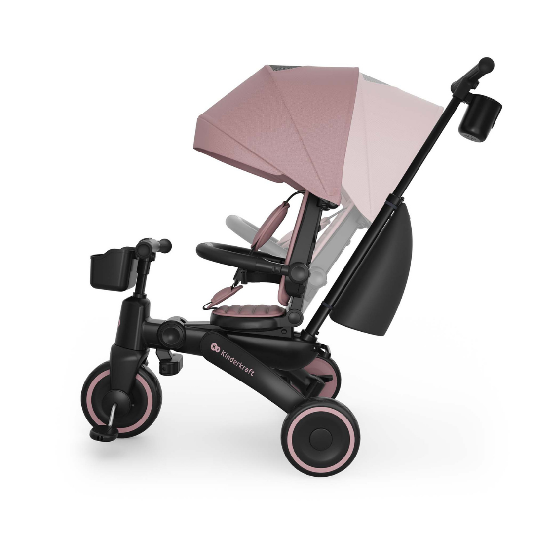 KinderKraft JAZZ 3 сгъваема триколка РОЗОВА
