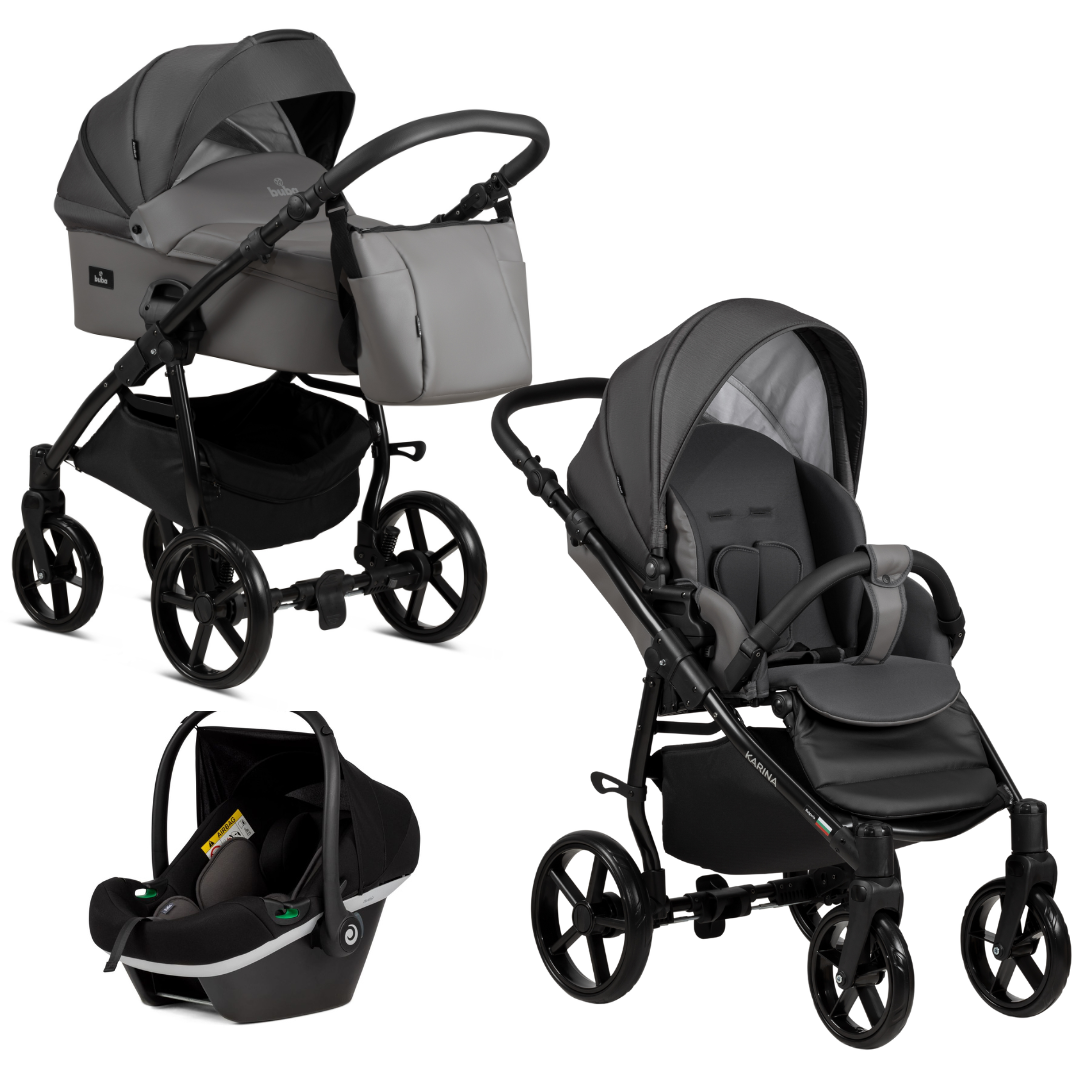 Buba KARINA Light 3в1 бебешка количка 202 dark grey
