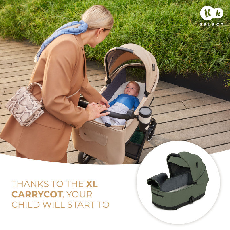 Kinderkraft YOXI бебешка количка 3в1 MYSTIC GREEN