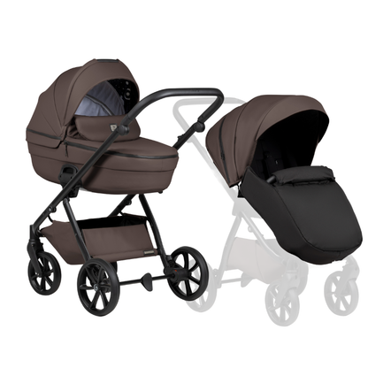 Tutis UNO 6+ Leather бебешка количка 2в1 177 Cioccolata