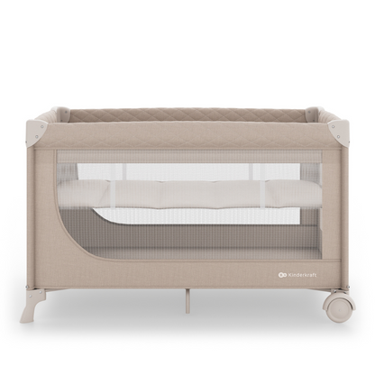 Kinderkraft LEODY UP сгъваема бебешка кошара с аксесоари BEIGE