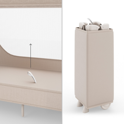 Kinderkraft LEODY UP сгъваема бебешка кошара с аксесоари BEIGE