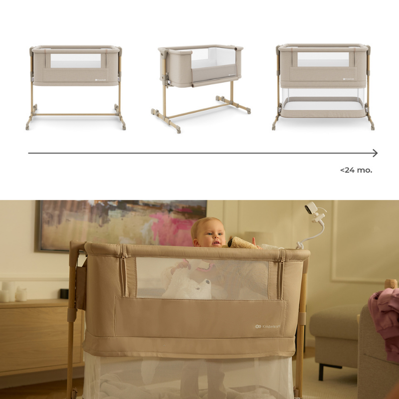 KinderKraft NESTE GROW 2 бебешка кошара BEIGE