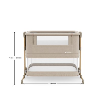 KinderKraft NESTE GROW 2 бебешка кошара BEIGE