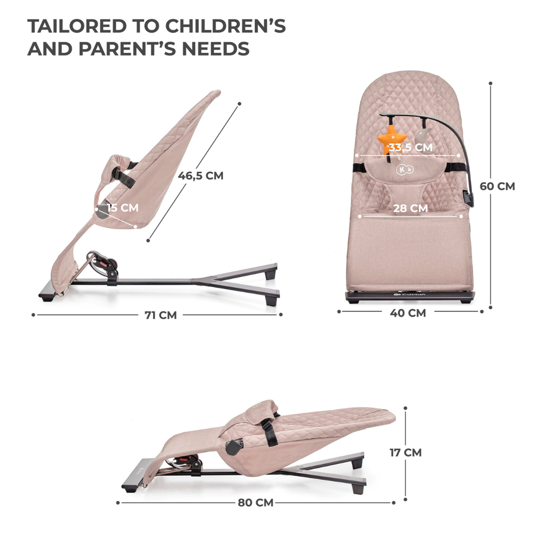 Kinderkraft MIMI шезлонг BEIGE
