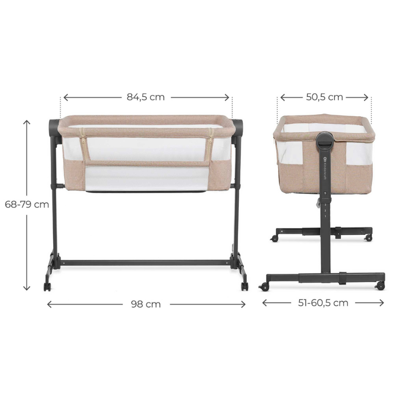 KinderKraft NESTEE UP 2 бебешка кошара BEIGE