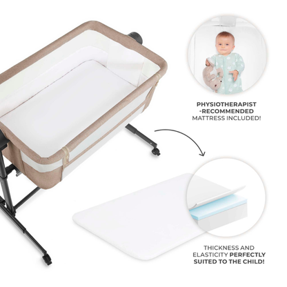 KinderKraft NESTEE UP 2 бебешка кошара BEIGE