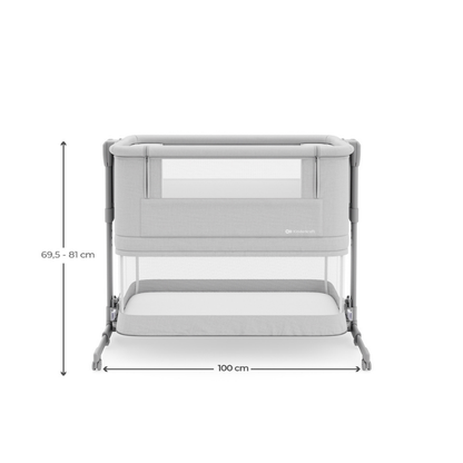 KinderKraft NESTE GROW 2 бебешка кошара LIGHT GREY
