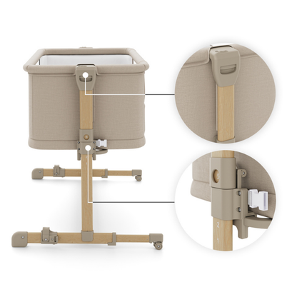 KinderKraft NESTE GROW 2 бебешка кошара BEIGE