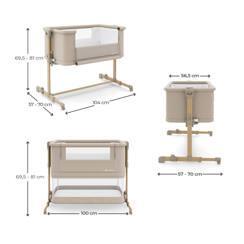KinderKraft NESTE GROW 2 бебешка кошара BEIGE