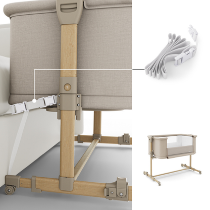 KinderKraft NESTE GROW 2 бебешка кошара BEIGE